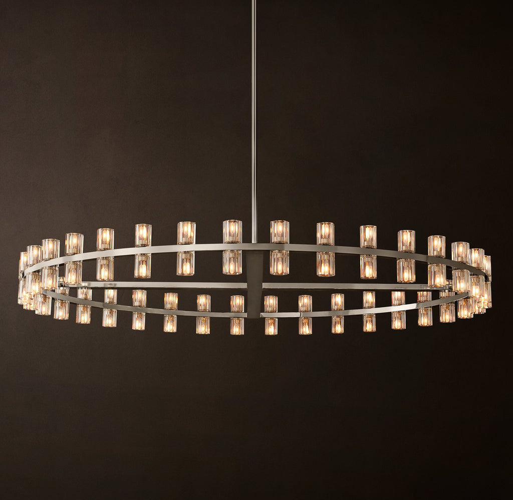 Artisan Arcachon LED Round Chandelier – 60" Polished Nickel — view 4