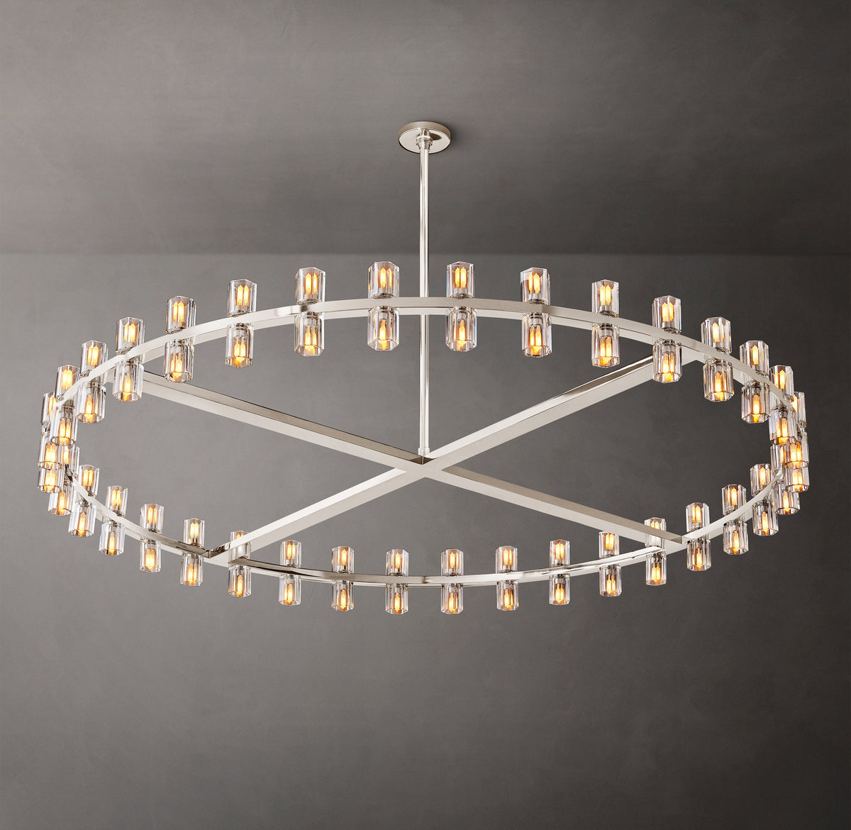 Artisan Arcachon LED Round Chandelier – 60" Polished Nickel — view 5