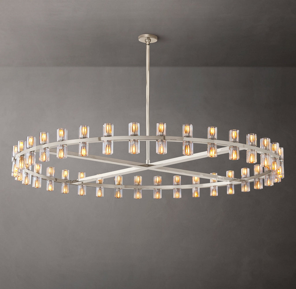 Artisan Arcachon LED Round Chandelier – 60" Polished Nickel — view 6