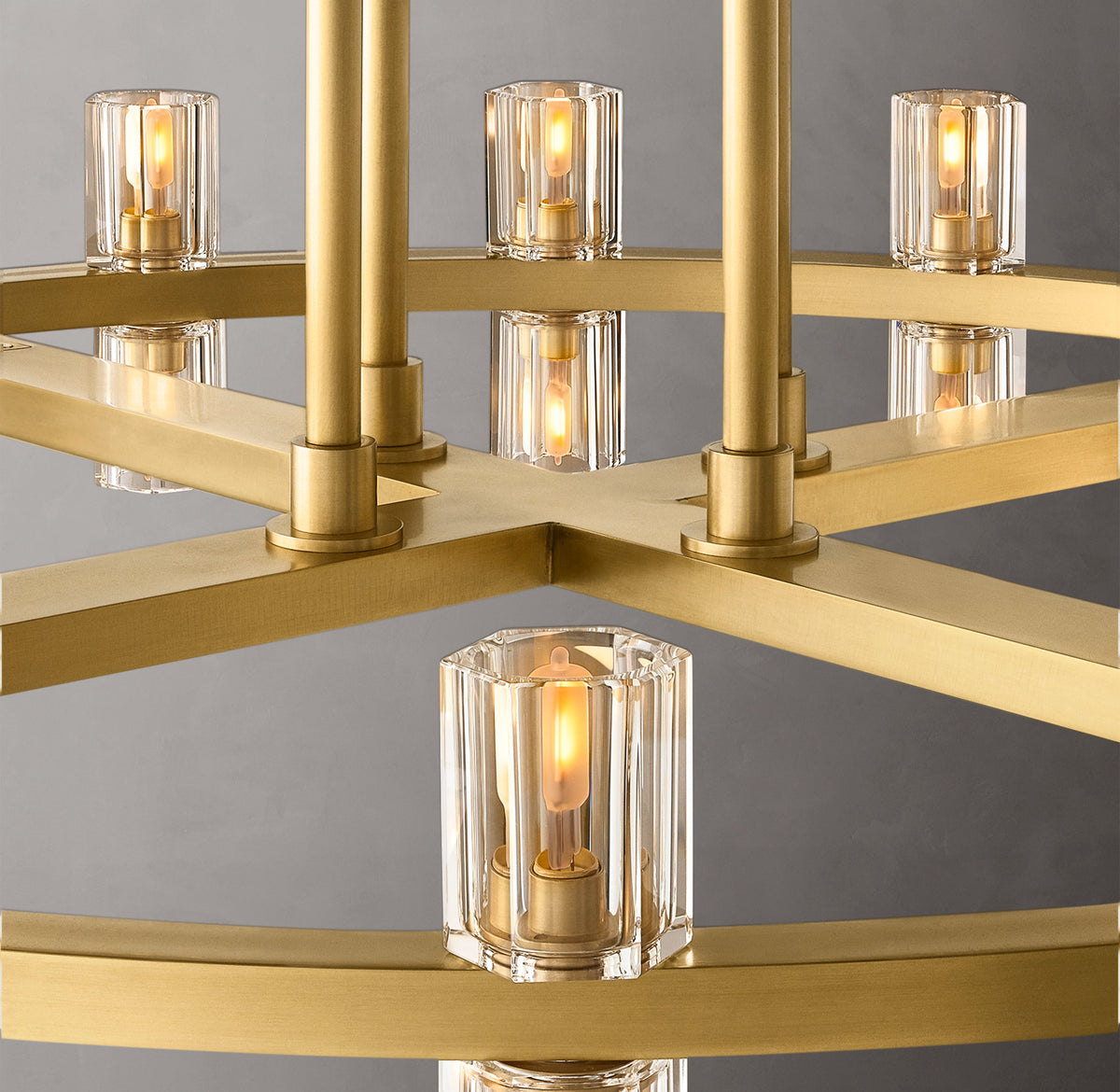 Artisan Arcachon LED Round Two-Tier Chandelier – Lacquered Burnished Brass — view 4