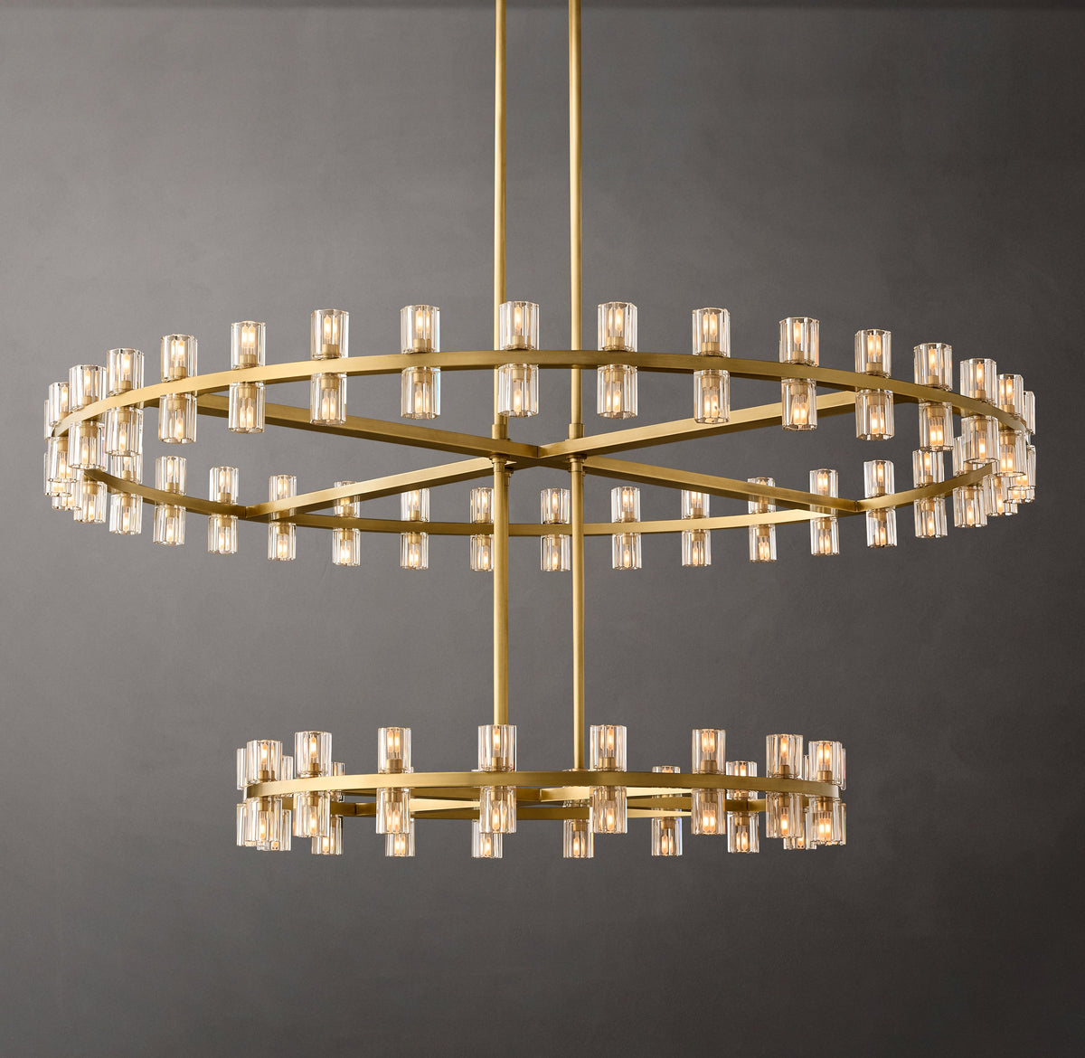 Artisan Arcachon LED Round Two-Tier Chandelier – Lacquered Burnished Brass — view 5