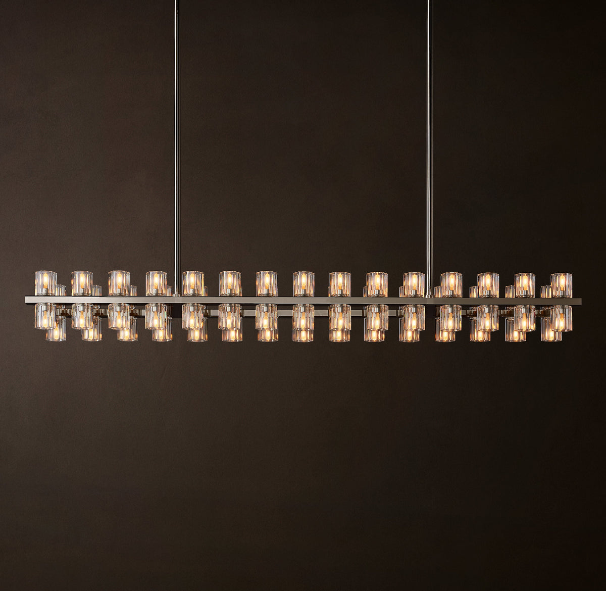 Artisan Arcachon LED Rectangular Chandelier – 54" Polished Nickel — view 5