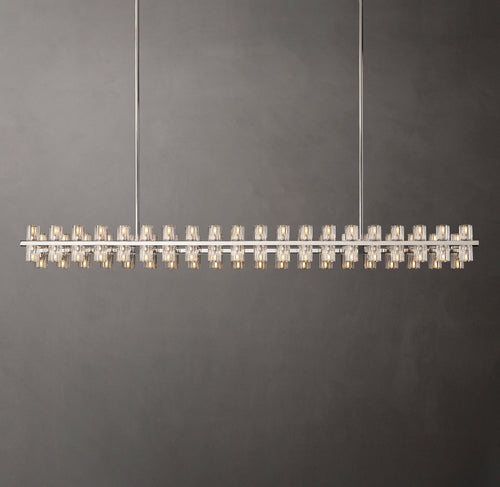 Artisan Arcachon LED Rectangular Chandelier – 72" Polished Nickel — view 2