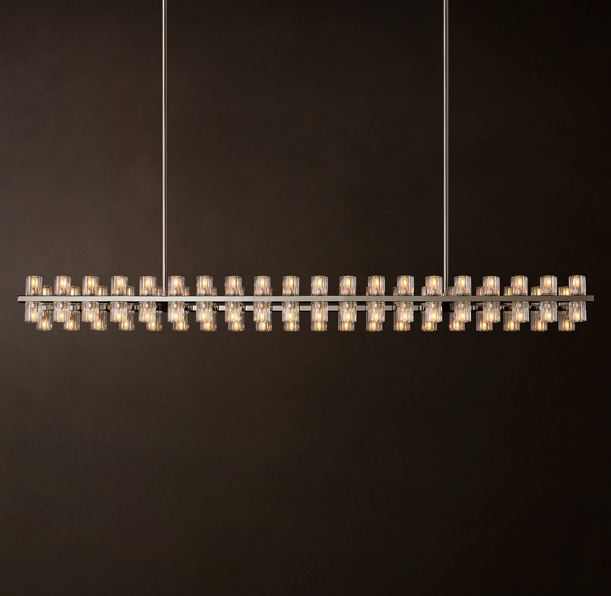 Artisan Arcachon LED Rectangular Chandelier – 72" Polished Nickel — view 5