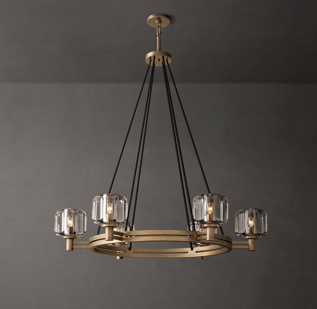 Sculptural Demaret Round Chandelier – 36" — view 1