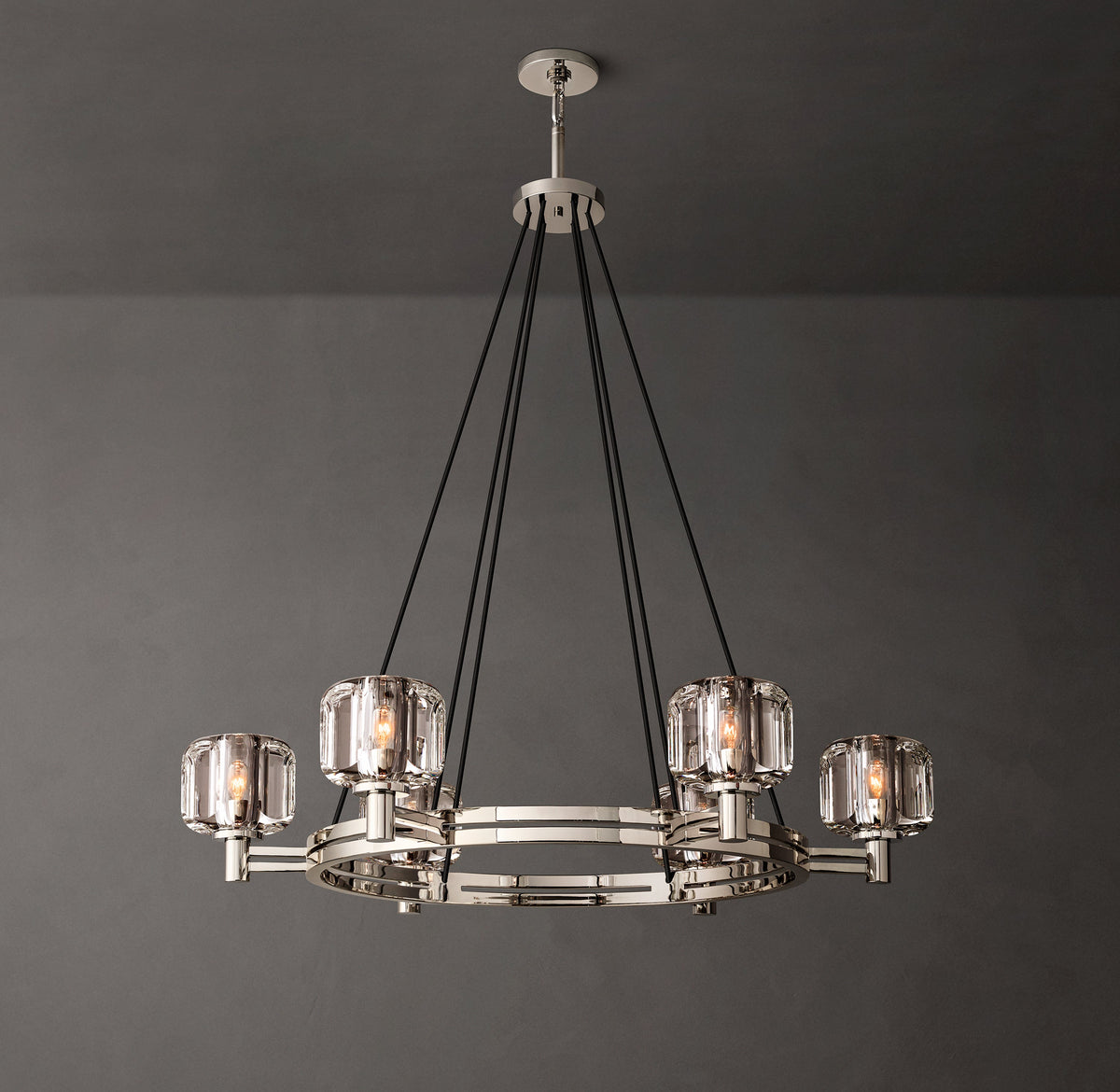Sculptural Demaret Round Chandelier – 36" — view 1