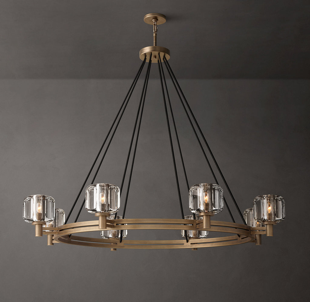 Sculptural Demaret Round Chandelier – 48" — view 1