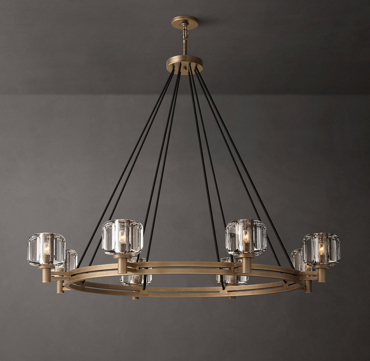 Sculptural Demaret Round Chandelier – 48" — view 1