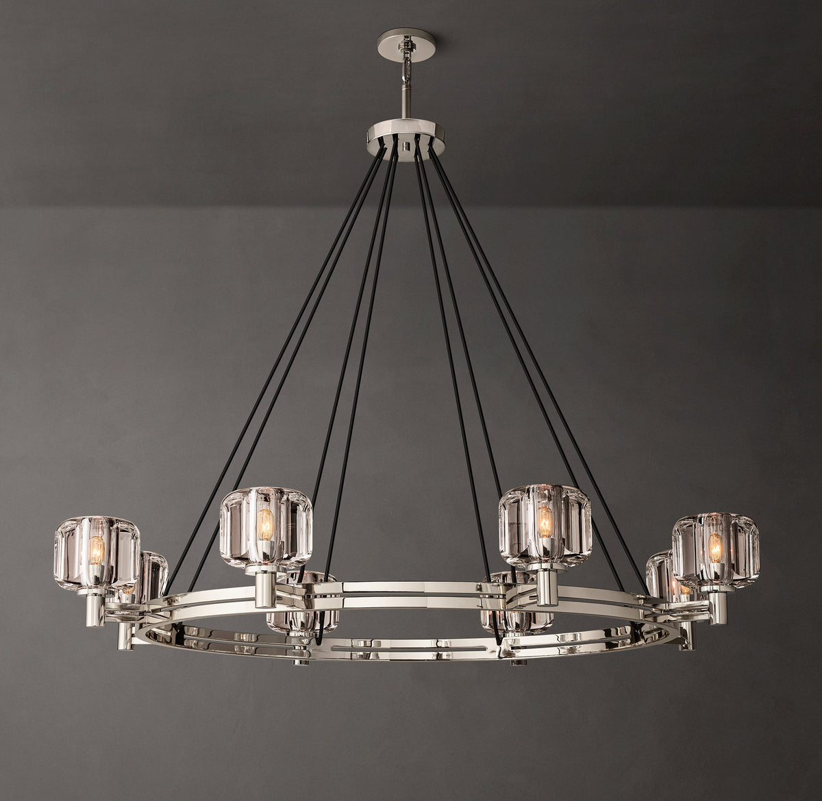 Sculptural Demaret Round Chandelier – 48" — view 1