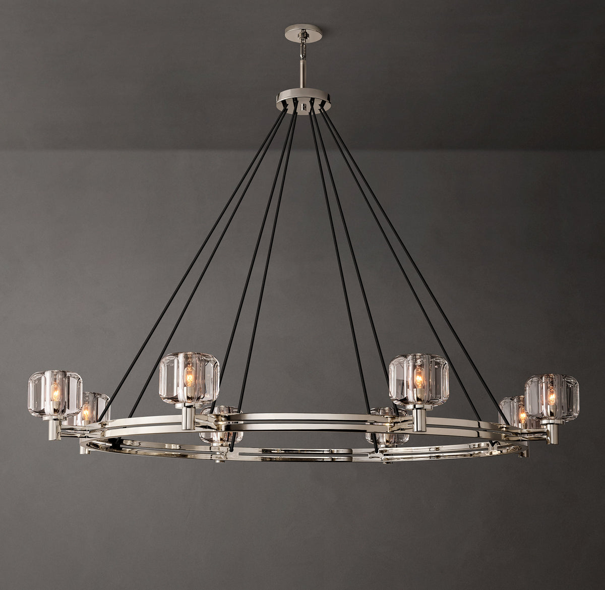 Sculptural Demaret Round Chandelier – 60" — view 1