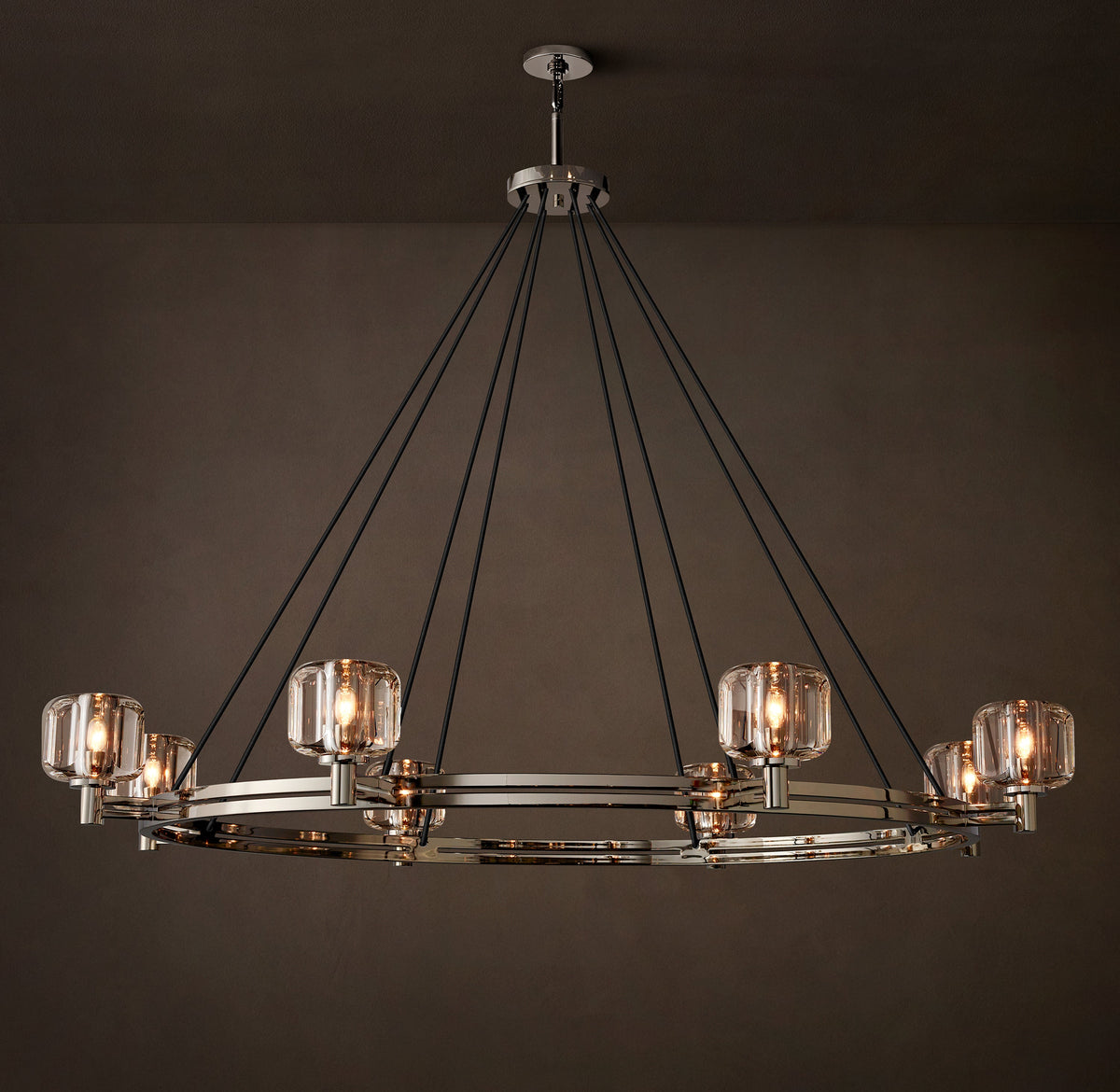 Sculptural Demaret Round Chandelier – 60" — view 4