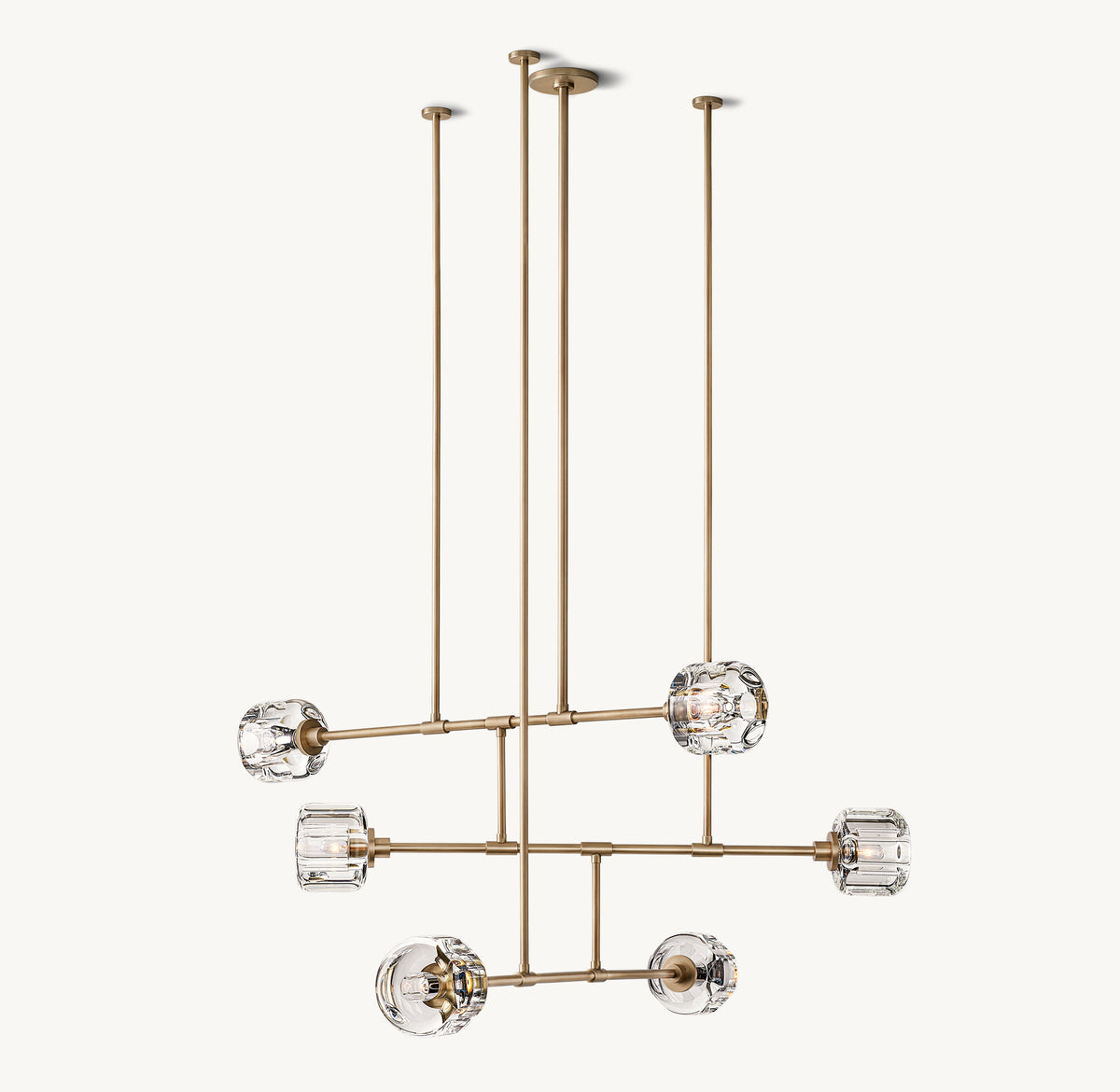 Sculptural Demaret Mobile Round Chandelier — view 2