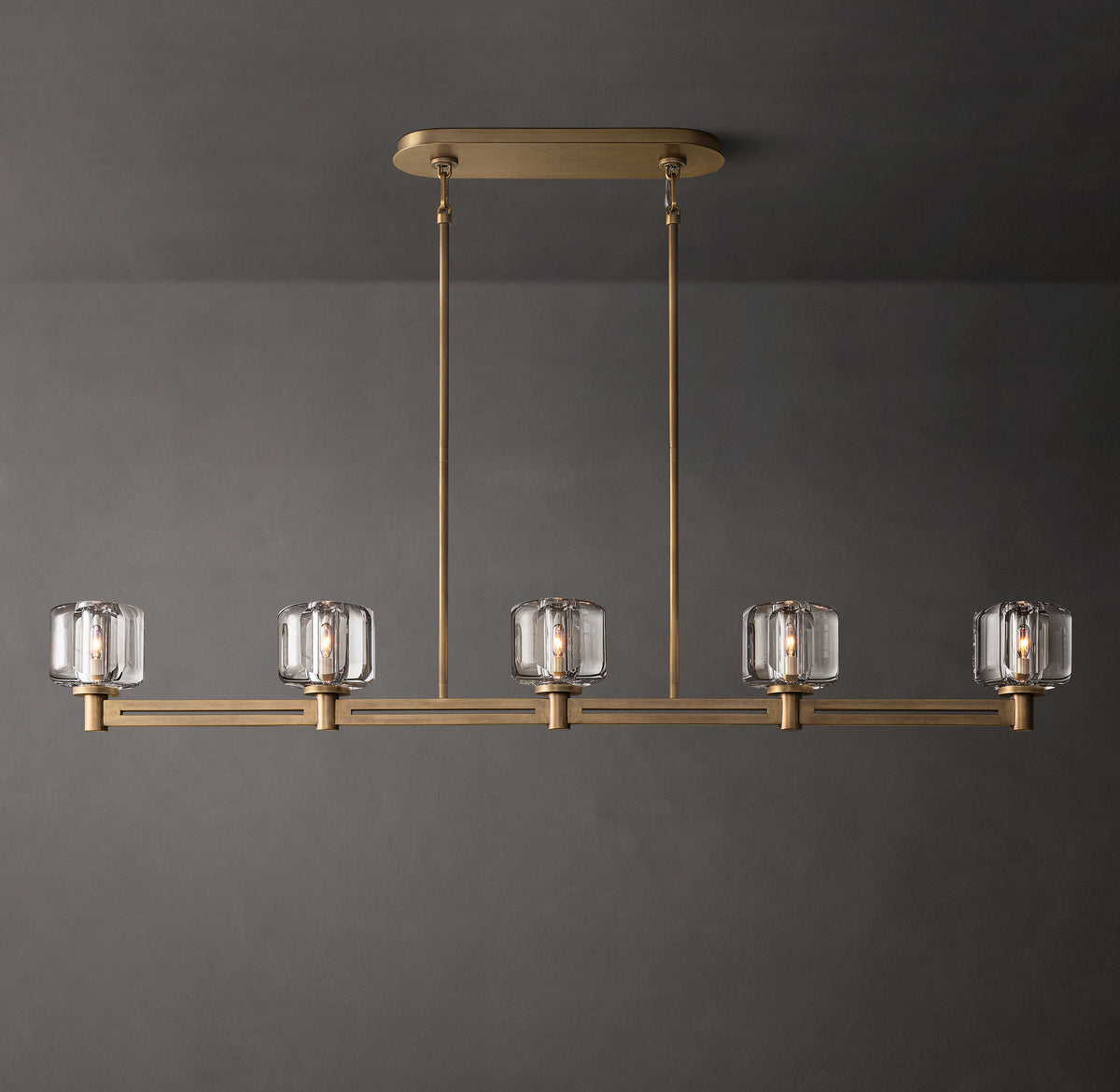 Sculptural Demaret Linear Chandelier — view 1