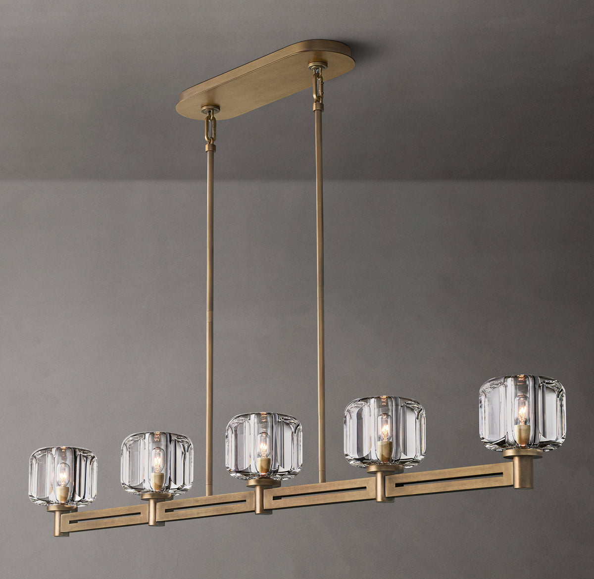 Sculptural Demaret Linear Chandelier — view 5