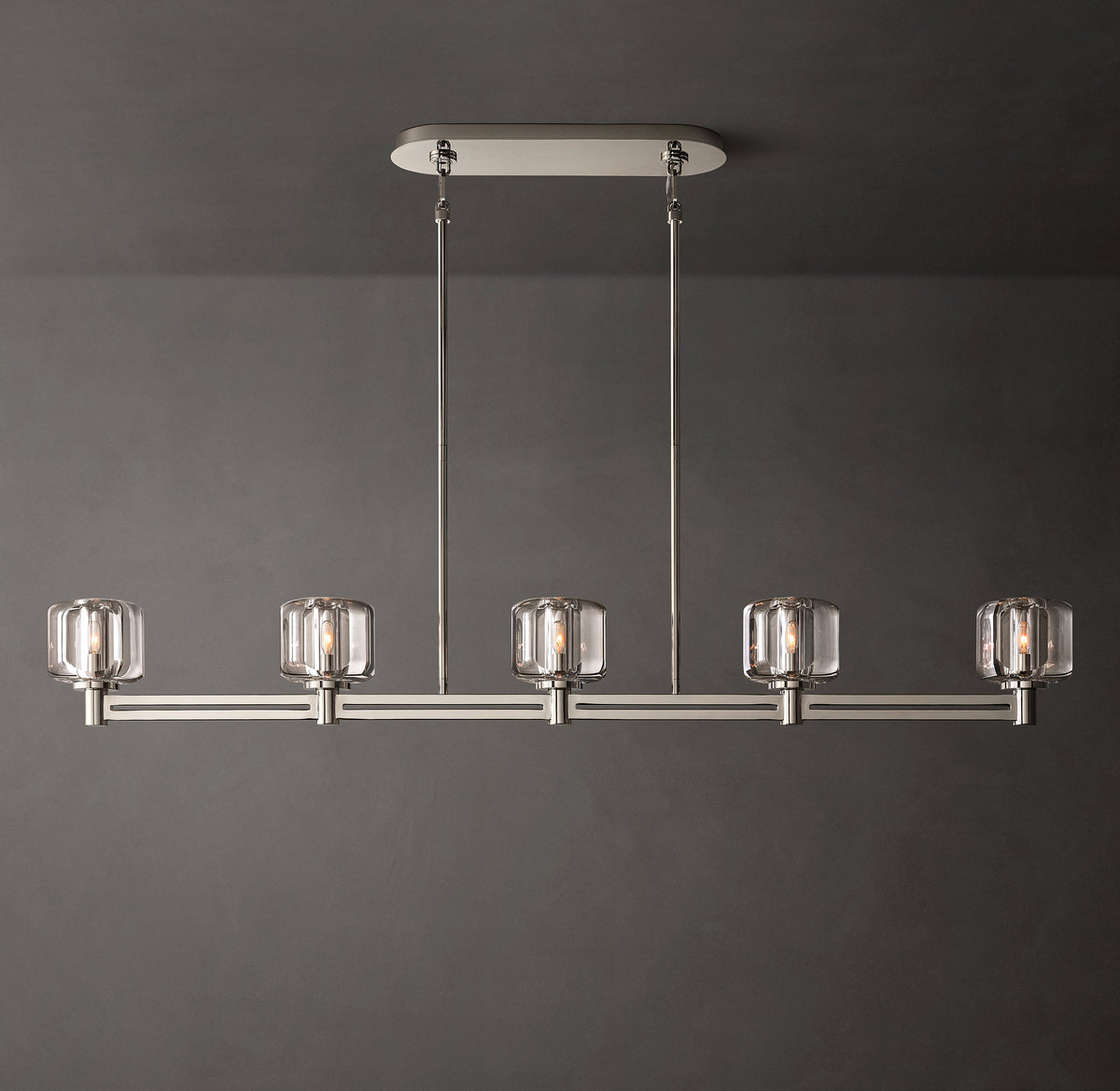 Sculptural Demaret Linear Chandelier — view 1