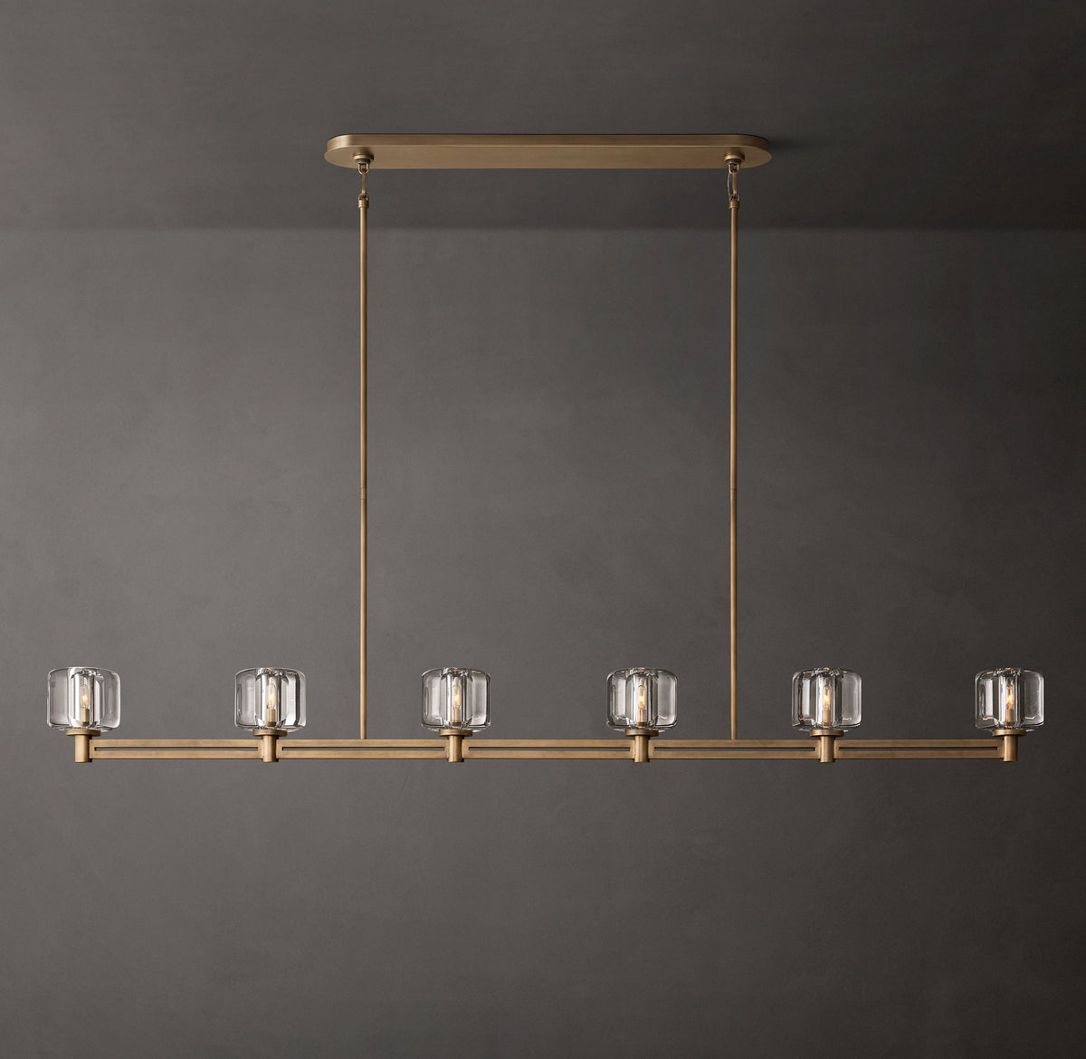 Sculptural Demaret Linear Chandelier — view 1