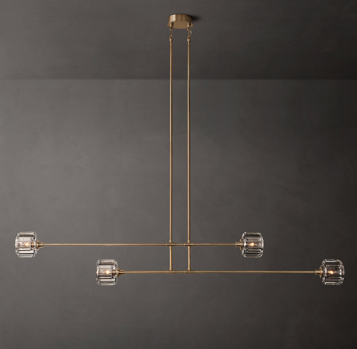 Sculptural Demaret Mobile Linear Chandelier — view 1