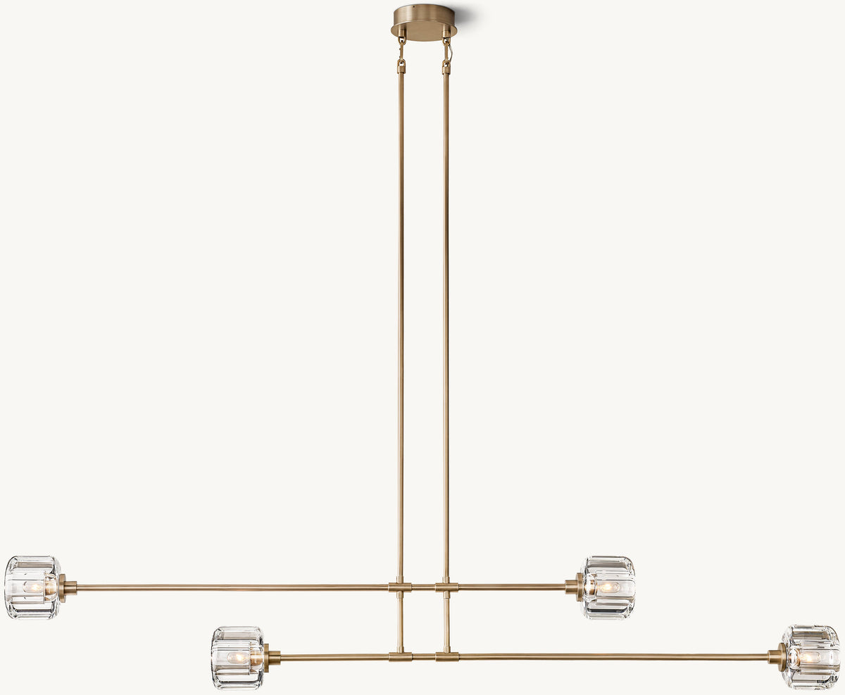 Sculptural Demaret Mobile Linear Chandelier — view 2