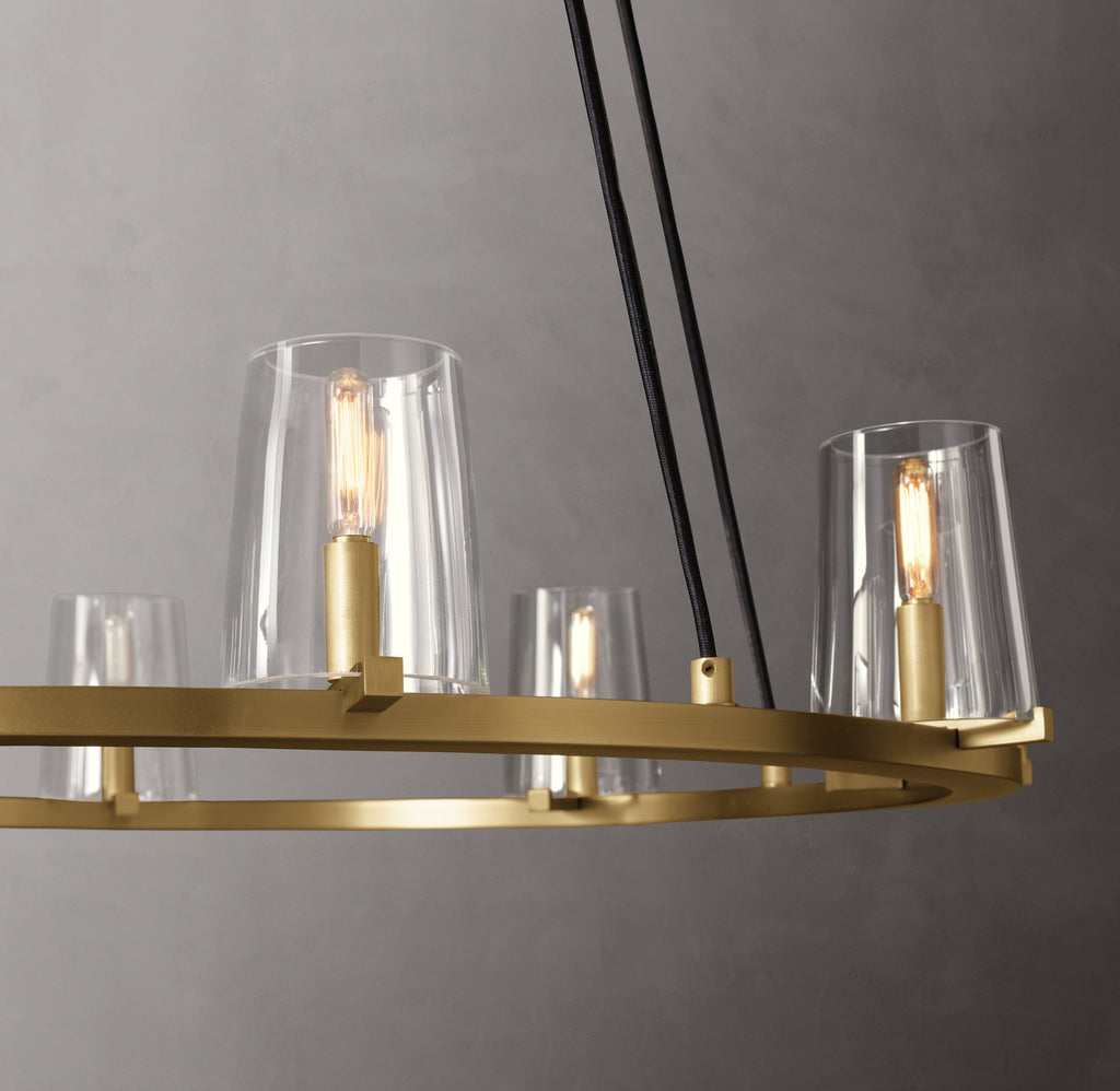 Artisan Pauillac Round Chandelier – 36" Lacquered Burnished Brass — view 3