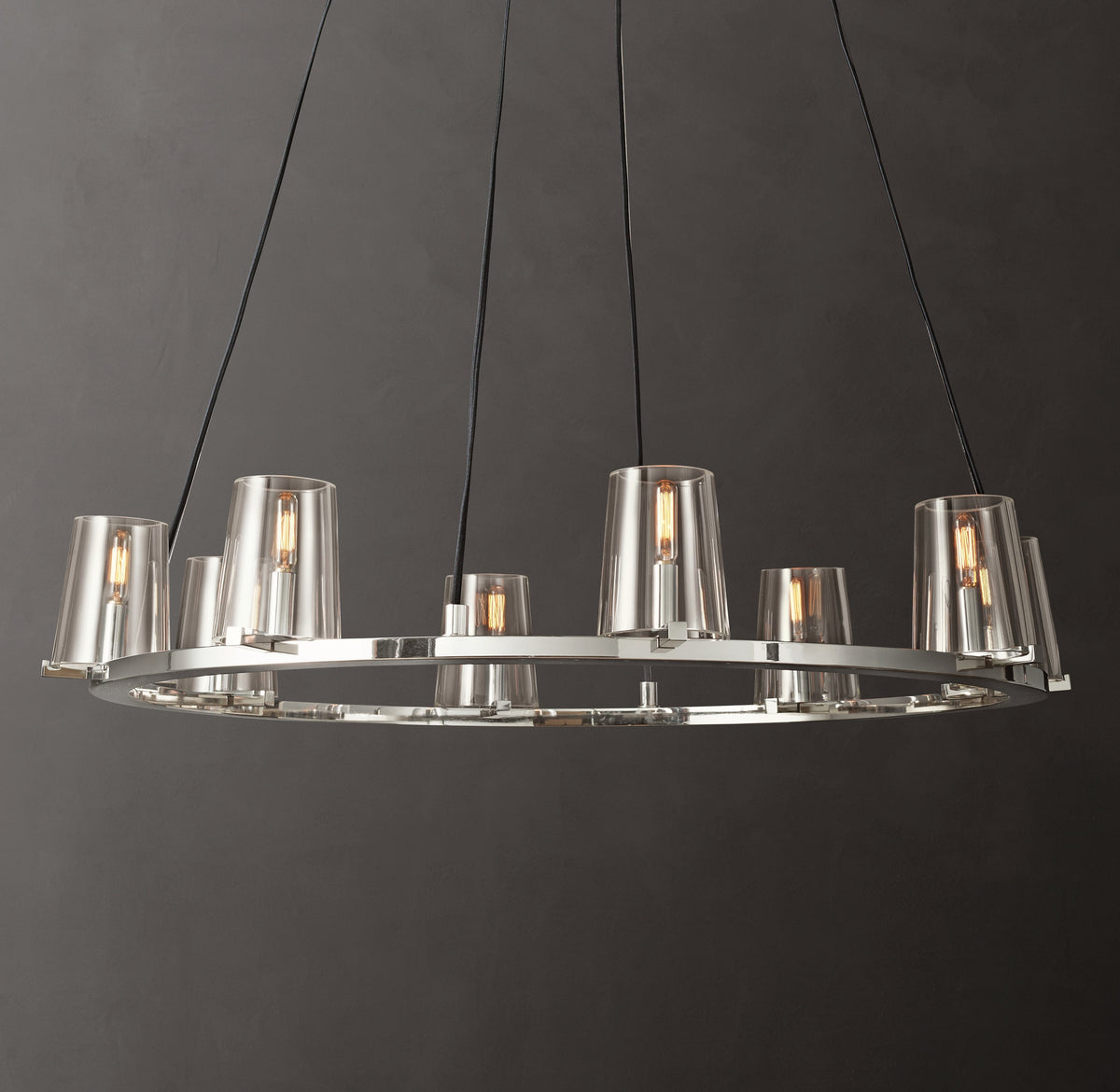 Artisan Pauillac Round Chandelier – 36" Polished Nickel — view 1