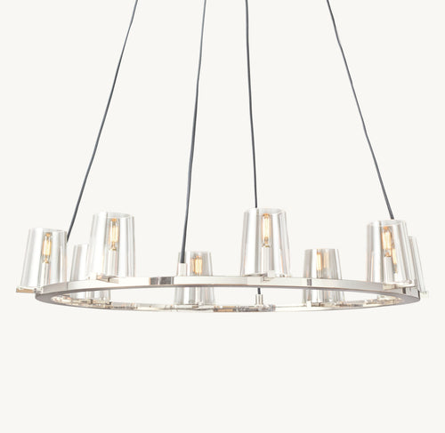Artisan Pauillac Round Chandelier – 36" Polished Nickel — view 2