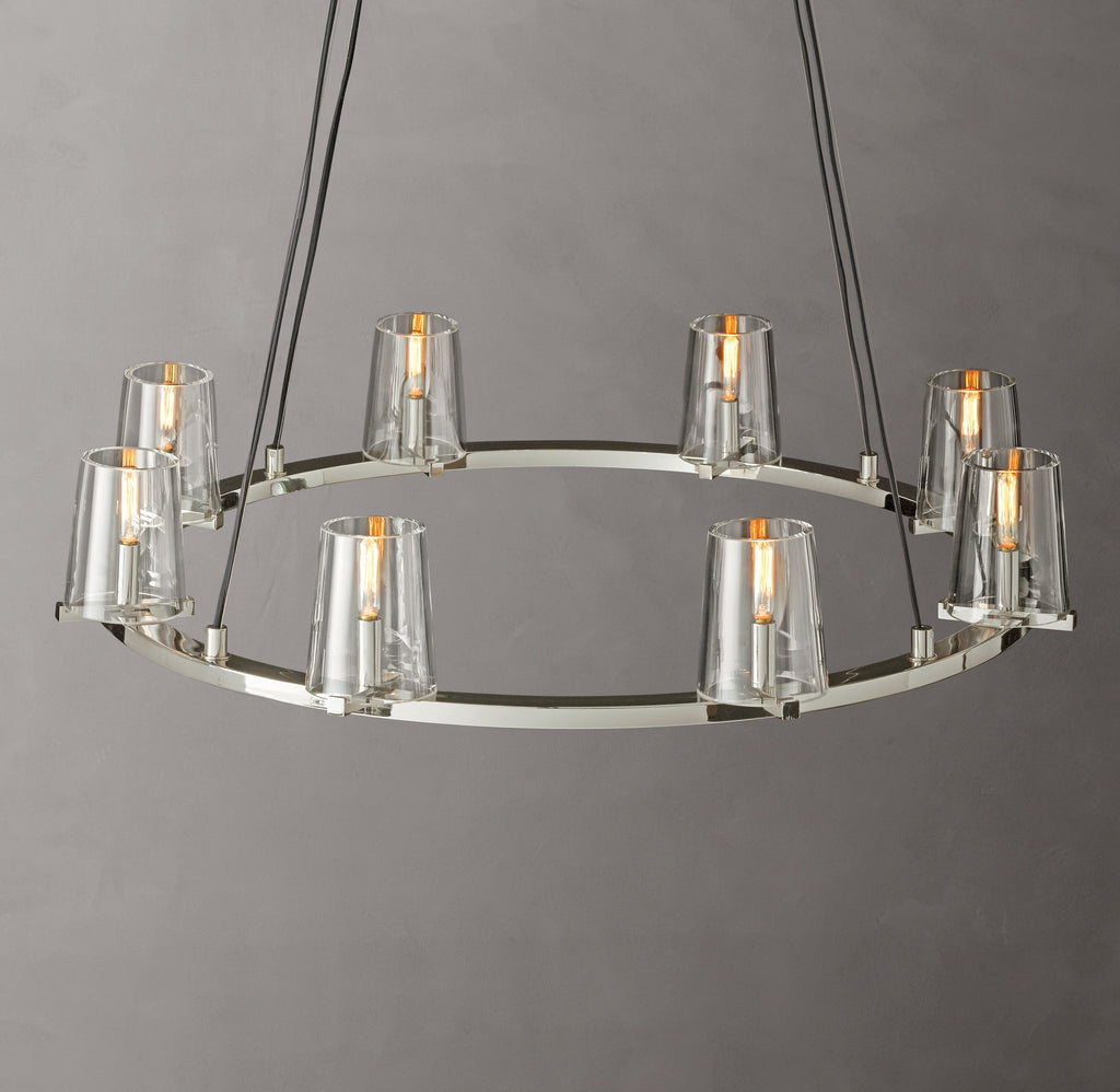 Artisan Pauillac Round Chandelier – 36" Polished Nickel — view 3