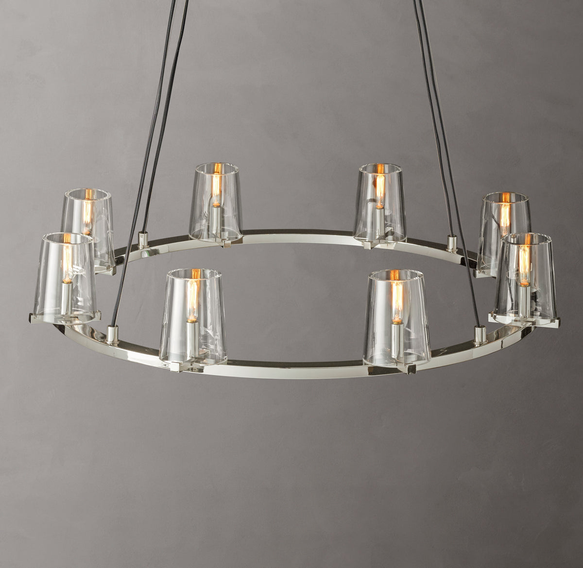 Artisan Pauillac Round Chandelier – 36" Polished Nickel — view 3