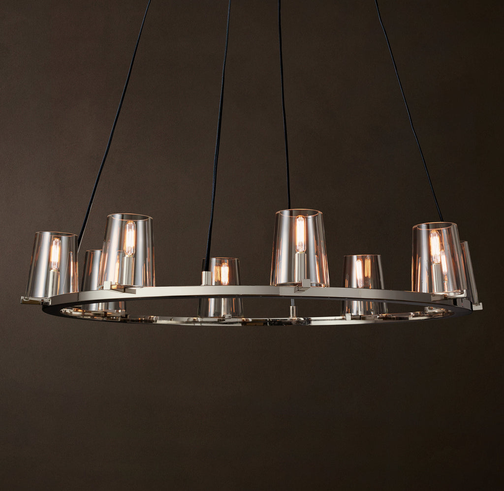 Artisan Pauillac Round Chandelier – 36" Polished Nickel — view 4