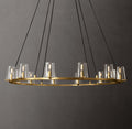 Artisan Pauillac Round Chandelier – 48" Lacquered Burnished Brass — view 1