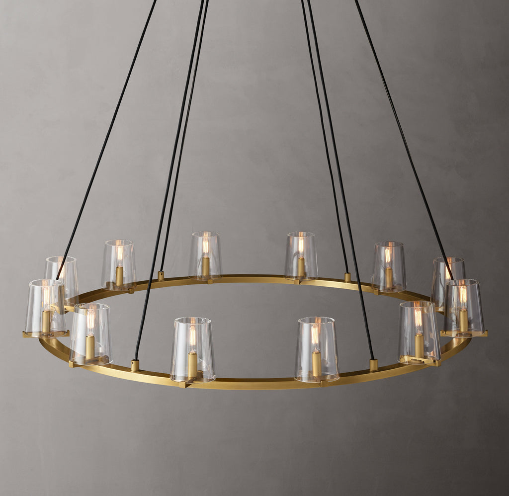 Artisan Pauillac Round Chandelier – 48" Lacquered Burnished Brass — view 3
