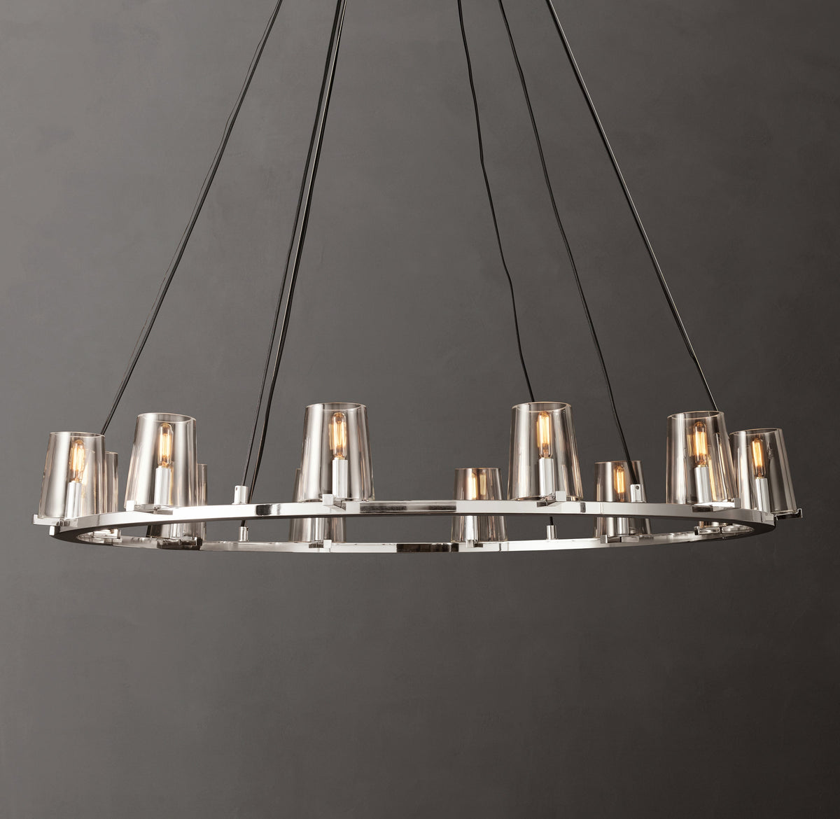 Artisan Pauillac Round Chandelier – 48" Polished Nickel — view 1