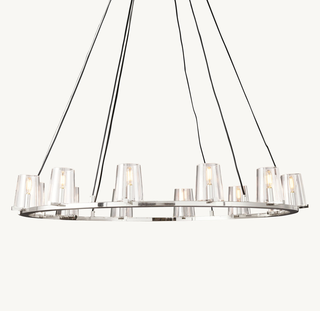 Artisan Pauillac Round Chandelier – 48" Polished Nickel — view 2