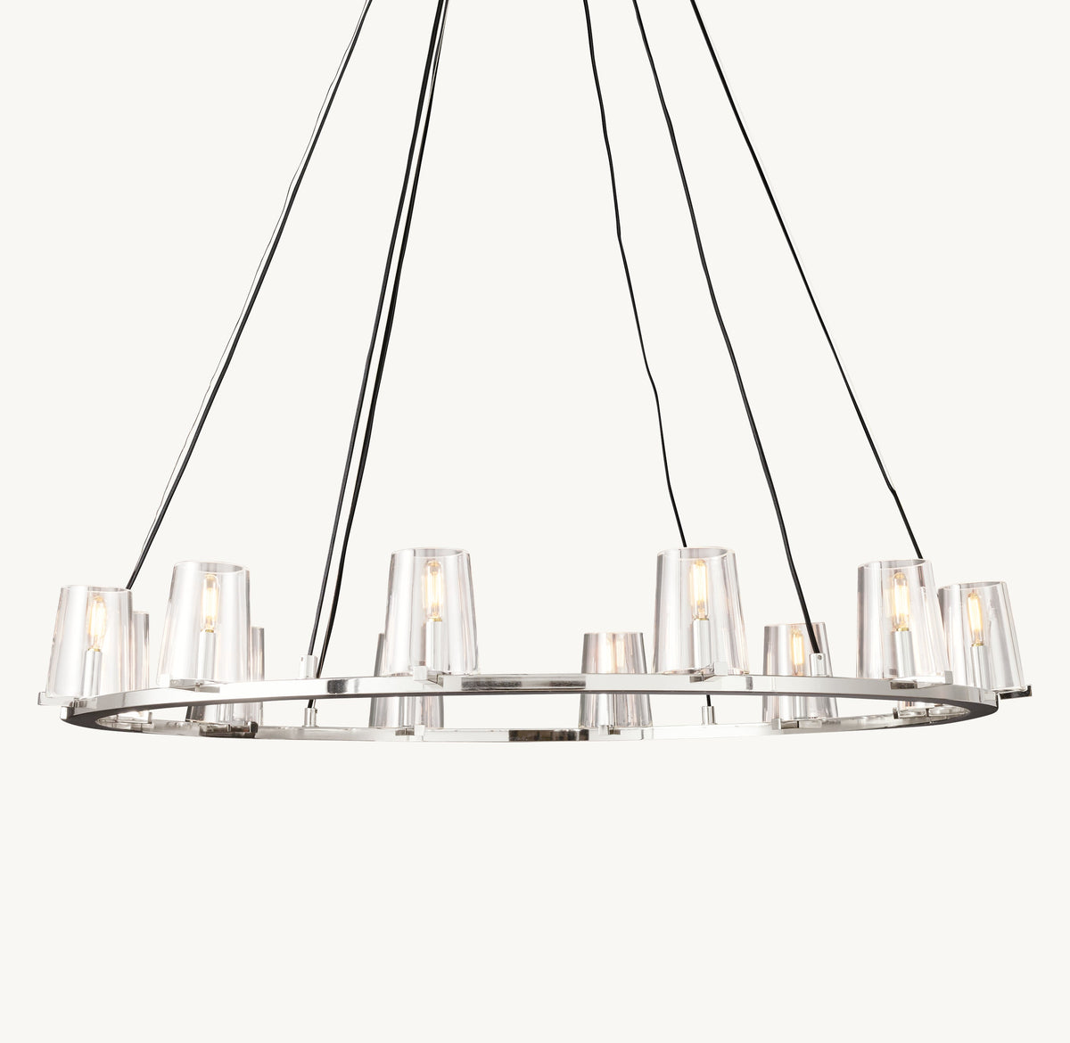Artisan Pauillac Round Chandelier – 48" Polished Nickel — view 2