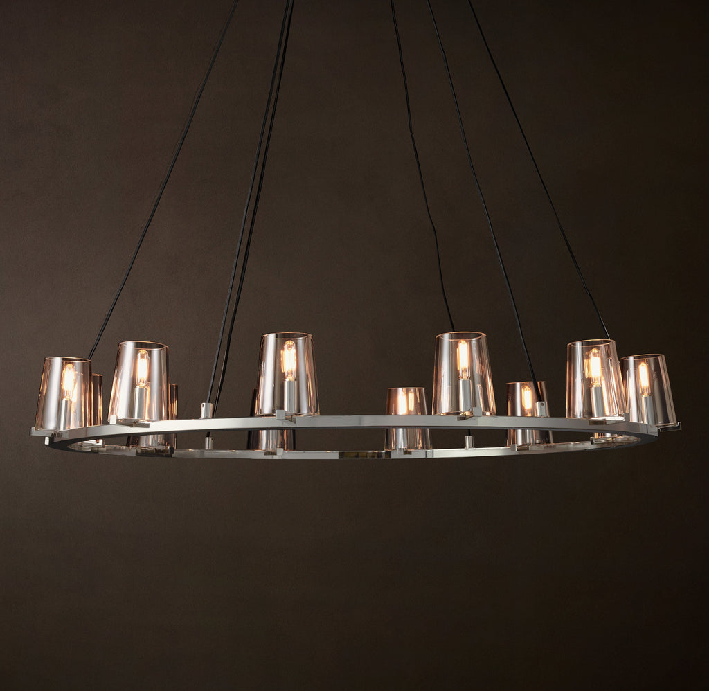 Artisan Pauillac Round Chandelier – 48" Polished Nickel — view 4