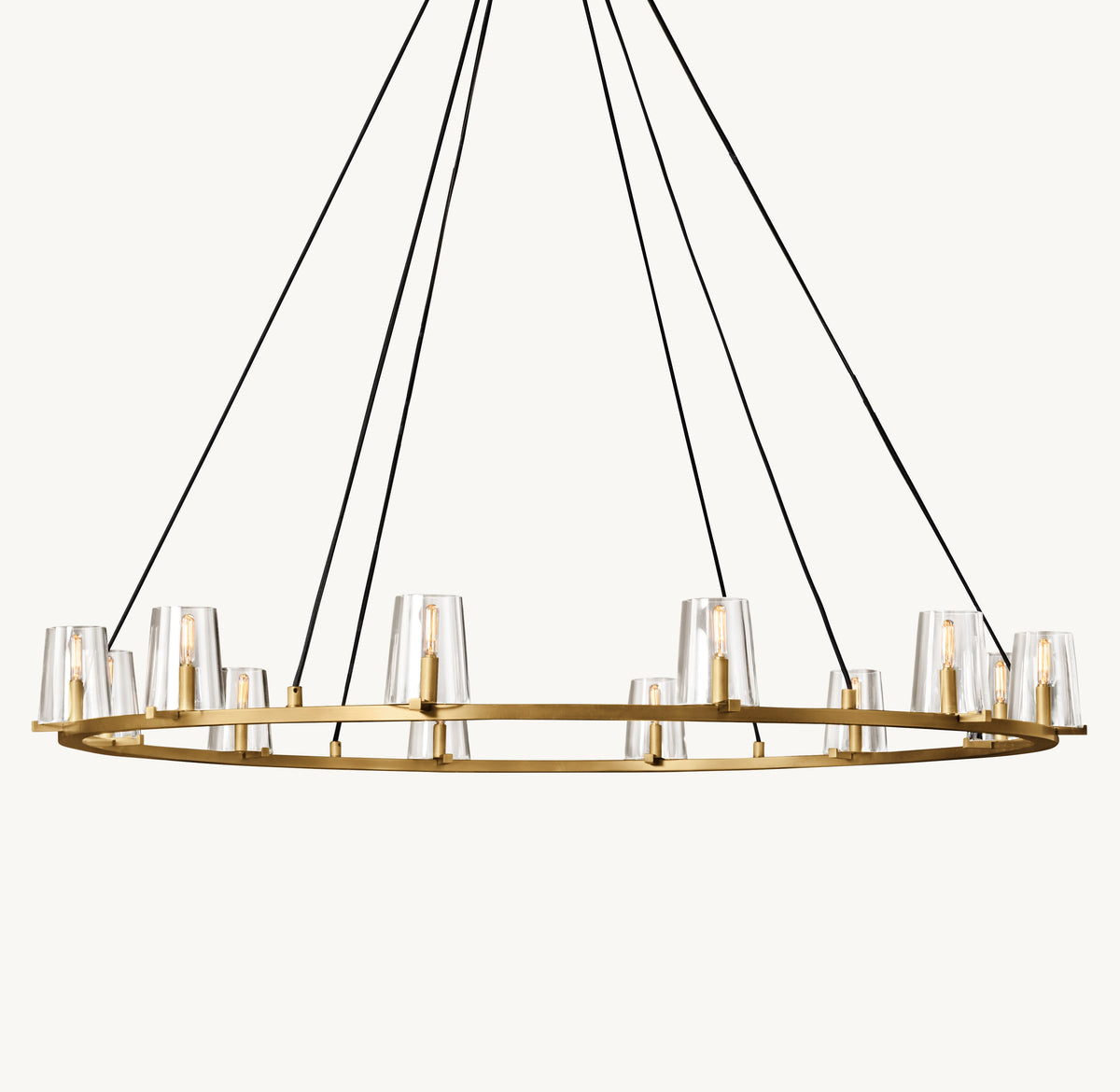 Artisan Pauillac Round Chandelier – 60" Lacquered Burnished Brass — view 2