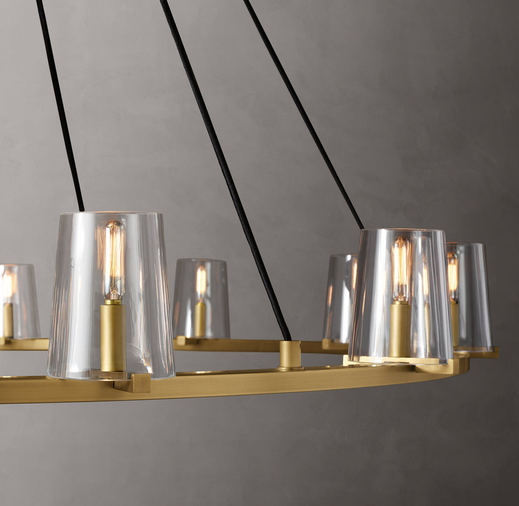 Artisan Pauillac Round Chandelier – 60" Lacquered Burnished Brass — view 3