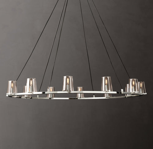 Artisan Pauillac Round Chandelier – 60" Polished Nickel — view 1