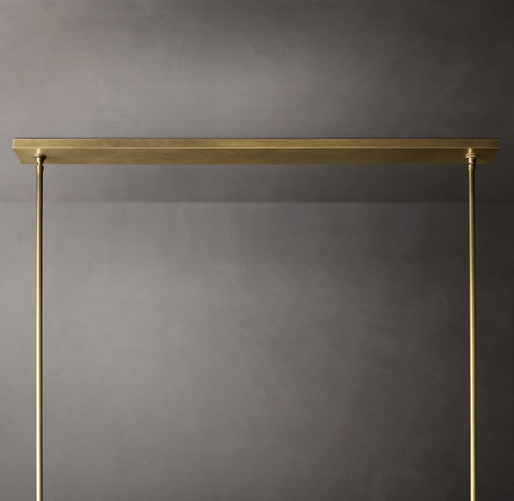Artisan Pauillac Fabric Shade Linear Chandelier – 49" — view 3