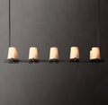 Artisan Pauillac Fabric Shade Linear Chandelier – 49" — view 1