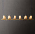 Artisan Pauillac Fabric Shade Linear Chandelier – 60" — view 1