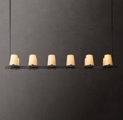 Artisan Pauillac Fabric Shade Linear Chandelier – 60"
