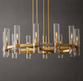 Artisan Ravelle Round Chandelier – 36" Lacquered Burnished Brass — view 1