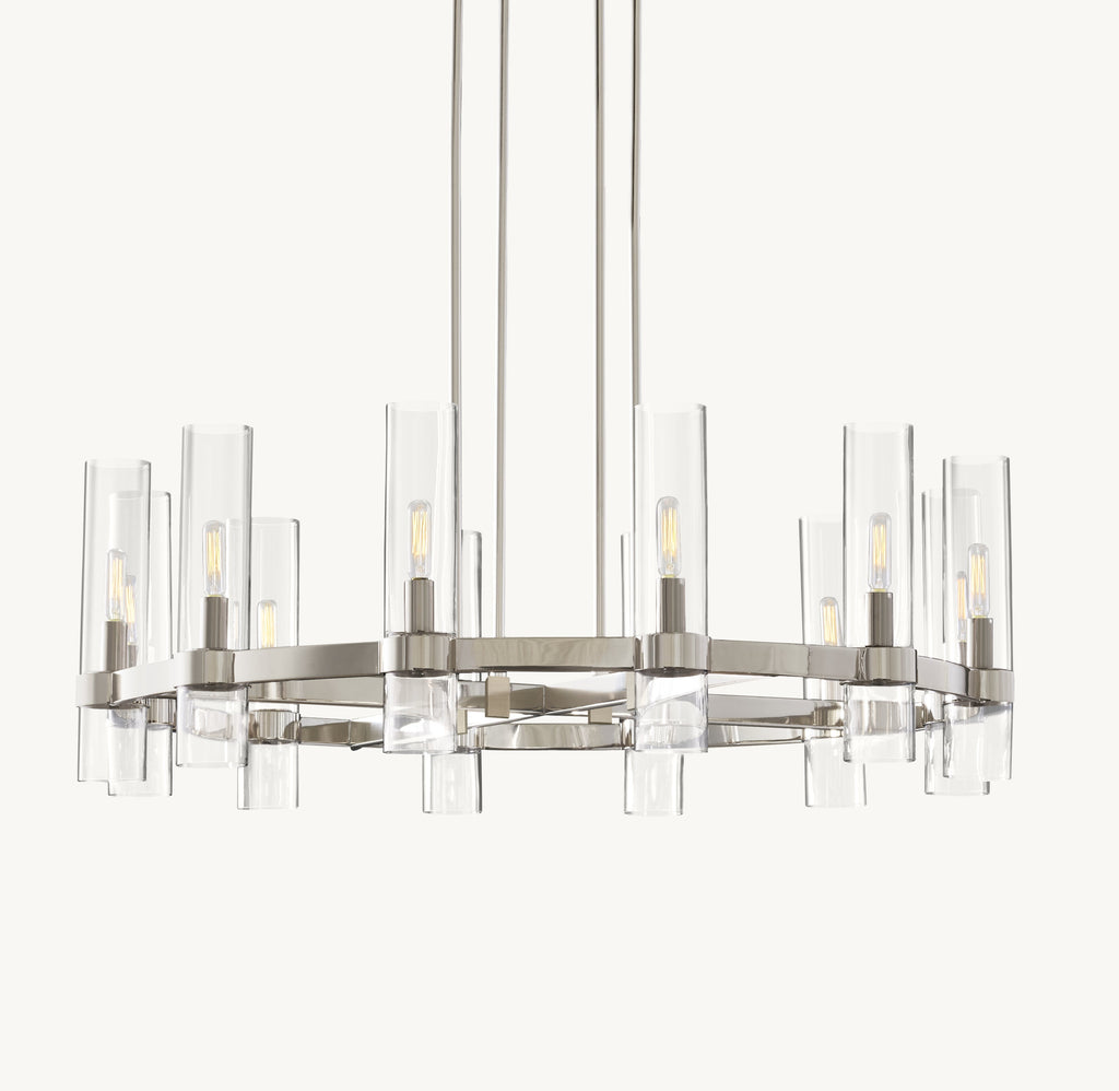Artisan Ravelle Round Chandelier – 36" Polished Nickel — view 2