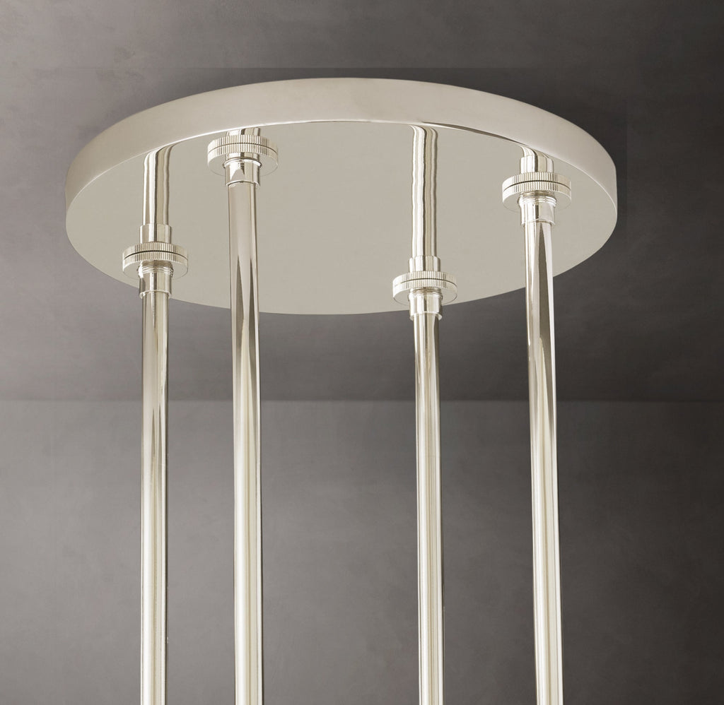 Artisan Ravelle Round Chandelier – 36" Polished Nickel — view 3
