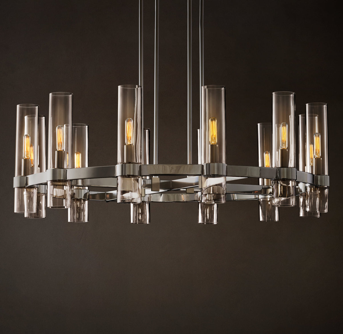 Artisan Ravelle Round Chandelier – 36" Polished Nickel — view 5