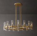 Artisan Ravelle Round Chandelier – 48" Lacquered Burnished Brass — view 1