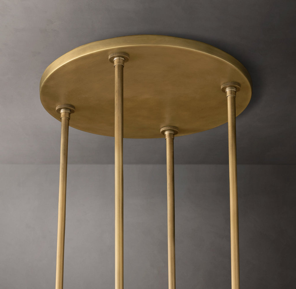 Artisan Ravelle Round Chandelier – 48" Lacquered Burnished Brass — view 3