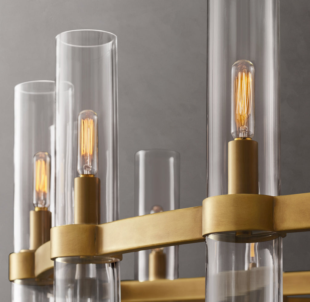Artisan Ravelle Round Chandelier – 48" Lacquered Burnished Brass — view 4