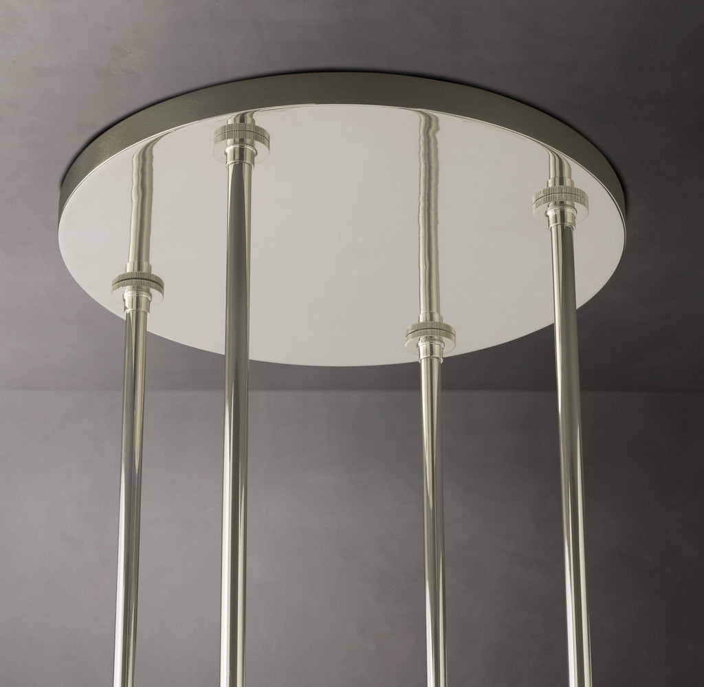 Artisan Ravelle Round Chandelier – 48" Polished Nickel — view 3
