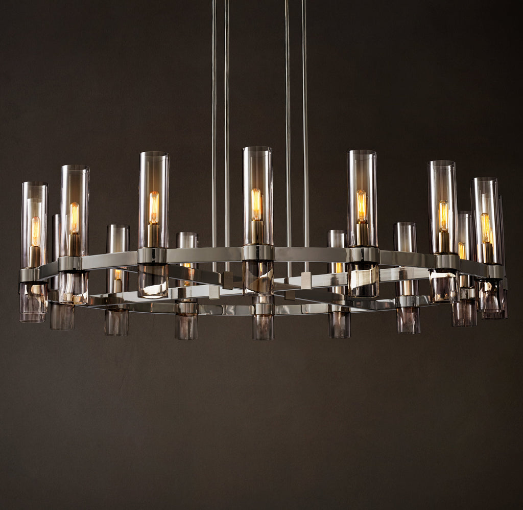 Artisan Ravelle Round Chandelier – 48" Polished Nickel — view 5